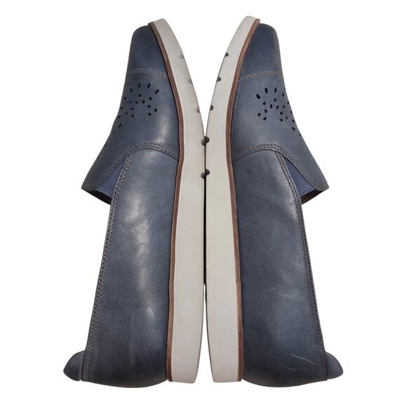 Cobb Hill Shoes Laci Gore Slip-on Loafers Perforated Leather Blue size 10 - Picture 7 of 12